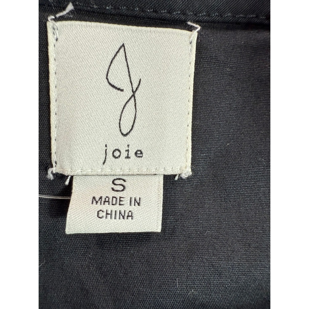 NWOT Joie Black Tiered Dress Long Sleeve Cotton Blend Mini Casual S Whimsigoth - Picture 3 of 6